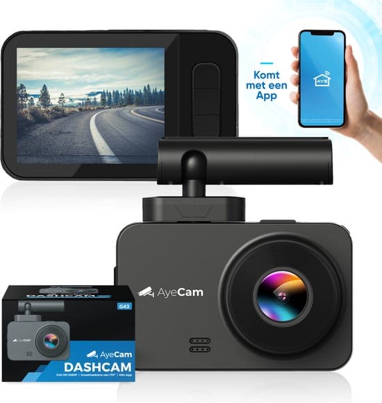 ayecam dashcam pro max auto camera voor full hd nachtvisie g sensor