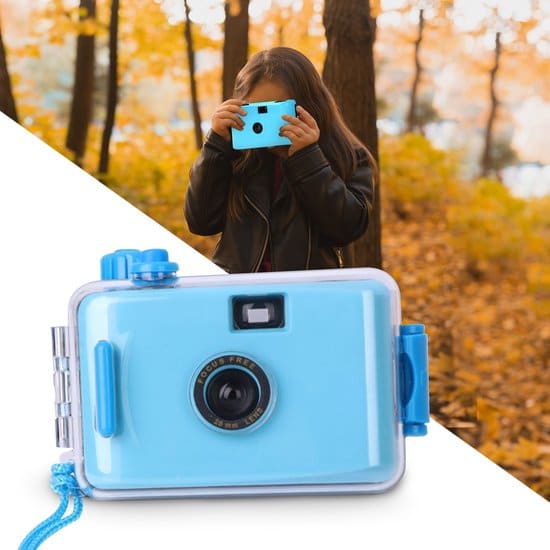 bronstore grp wegwerpcamera blauw waterdicht analoge camera