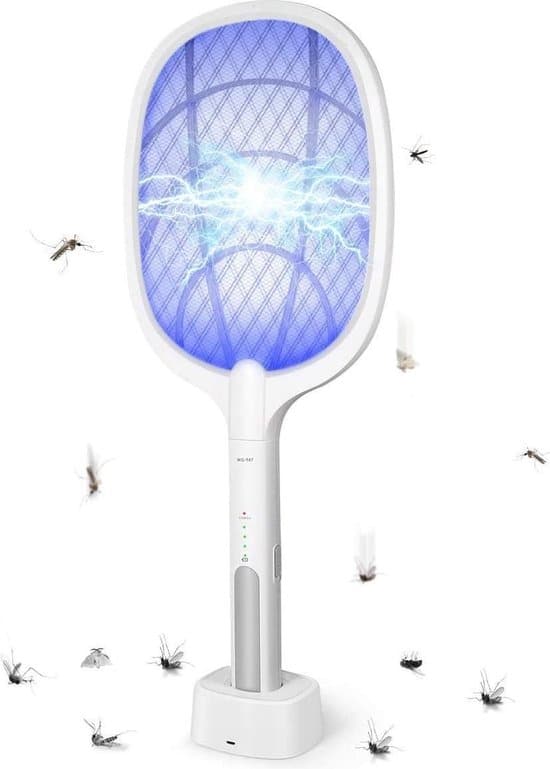buxibo 2in1 elektrische uv muggenlamp racket