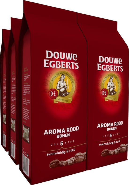 douwe egberts aroma rood koffiebonen 6 x 500 gram