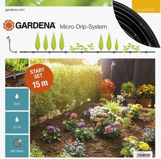 gardena micro drip system startset s voor rijplanten druppelsysteem 15 meter 1