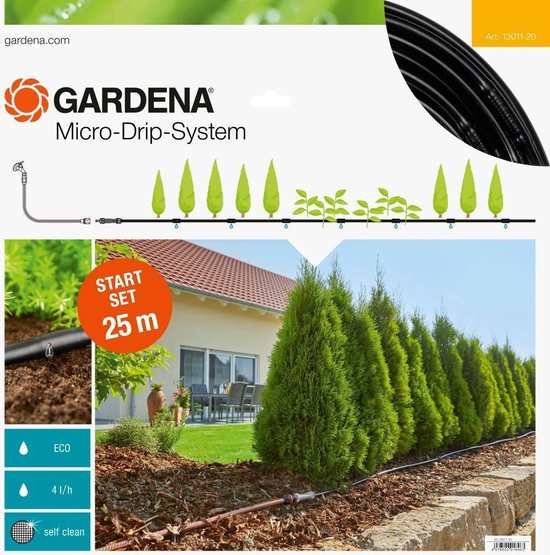 gardena micro drip system startset voor rijplanten druppelsysteem 25 m 1