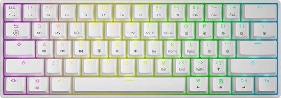 gk61 keyboard qwerty mechanisch gaming toetsenbord 60 rgb usb type c