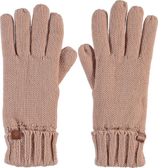 handschoenen dames winter gebreid one size licht roze ski