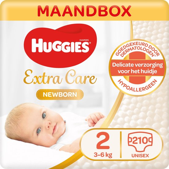 huggies luiers maat 2 3 tot 6 kg 210 stuks newborn voordeelverpakking