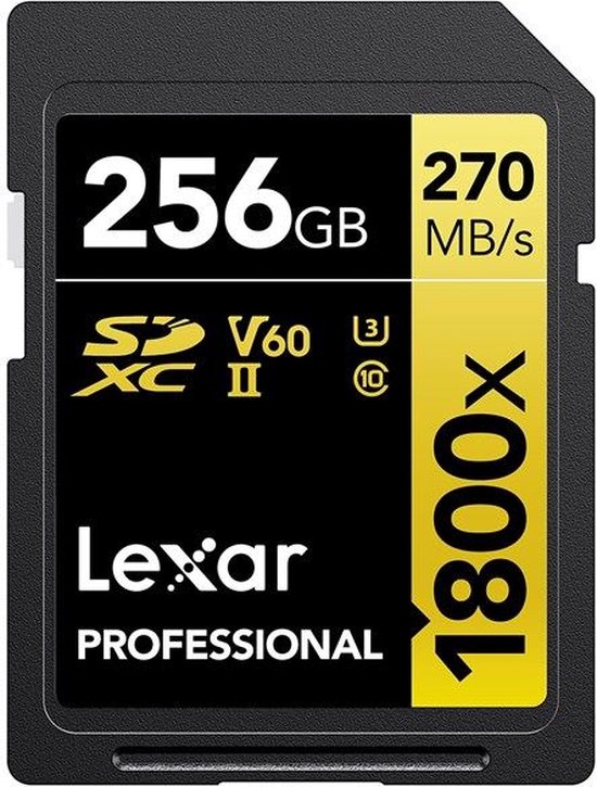 lexar geheugenkaart sd kaart 256 gb 180 mb s max write