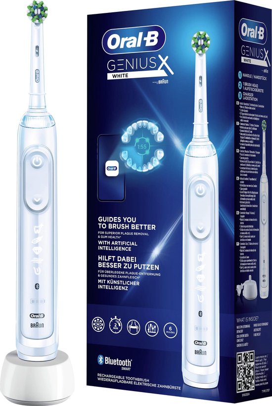 oral b genius x wit elektrische tandenborstel ontworpen door braun 1