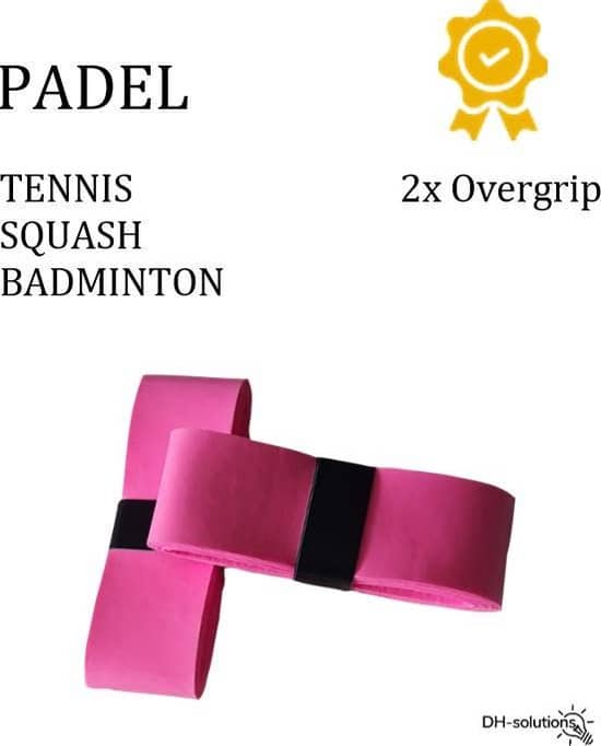overgrip padelgrip padelracket racketaccessoires tennis roze 2 stuks