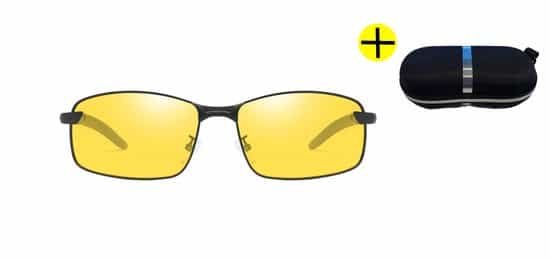 overzetzonnebril no peak nachtbril auto met brillenkoker autobril gele