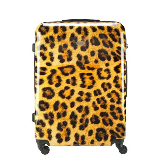 princess traveller leopard large koffer 76 cm 107 l panter print