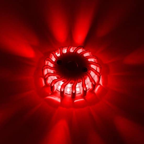 proventa led zwaailamp rood met magneet 9 lichtstanden zwaailicht