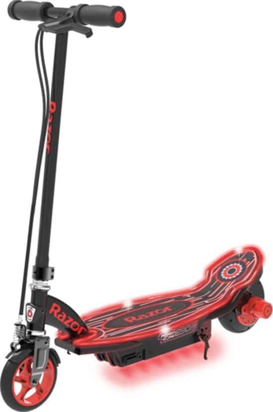 razor elektrische step power core e90 glow scooter black red 13173893