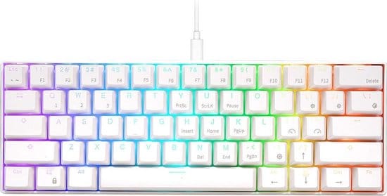 rk61 gaming keyboard wit rgb verlichting hot swappable ergonomisch