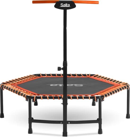 salta fitness fitness trampoline met handvat o 128 cm oranje