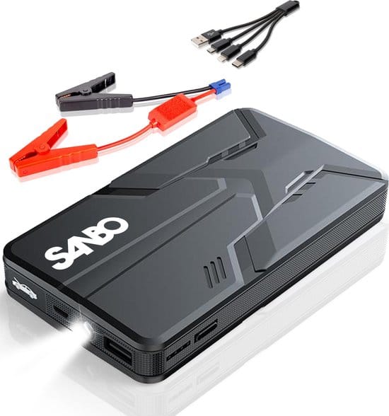 sanbo x12 pro jumpstarter 600a 4 in 1 starthulp 16000mah batterij