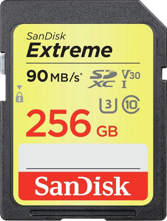 sandisk geheugenkaart sd kaart 256 gb 60 mb s max write