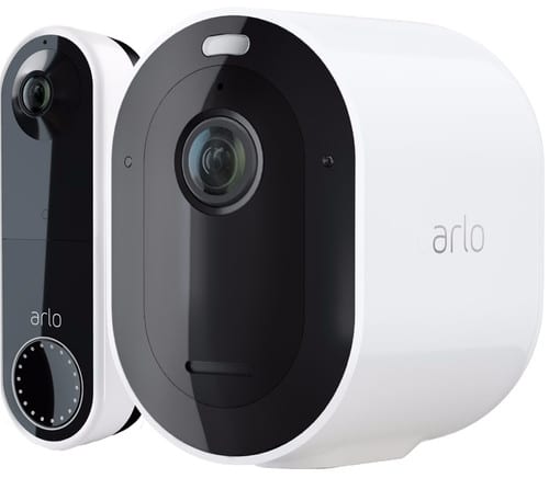 arlo ultra 2 beveiligingscamera 4k wit 4 pack arlo wire free video doorbell 1
