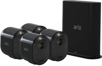 arlo ultra 2 beveiligingscamera 4k zwart 4 pack