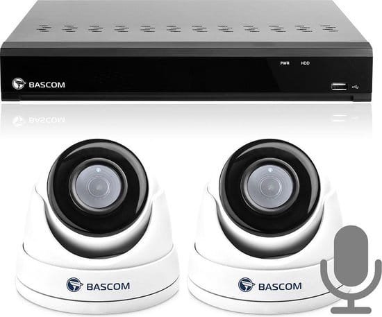 bascom camerasysteem met 2 beveiligingscamera s en een recorder full hd