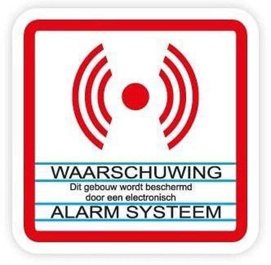 beveiligingssticker alarm systeem sticker 10 stuks transparant voor