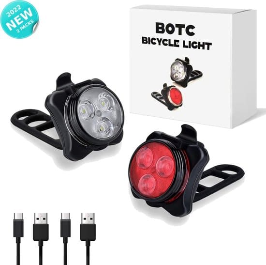 botc led fietsverlichting fietslampjes 4 modes led fietsverlichting met