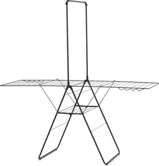 brabantia hangon droogrek 25 meter met stang matt black