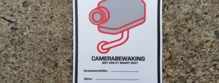 camera bewaking sticker