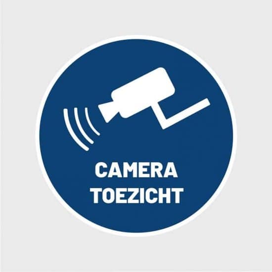 camera sticker 10x10cm camera bewaking sticker verplichte sticker voor