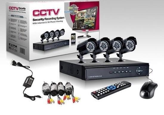 cctv security systeem 4 cameras dvr