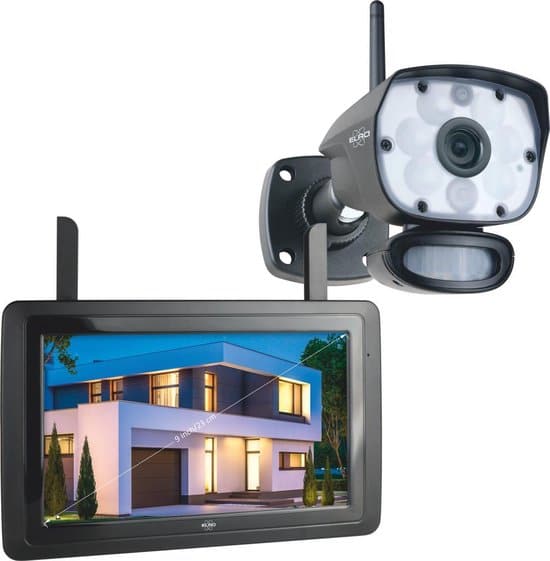 elro cz60rips draadloze 1080p hd beveiligingscamera set met 9 inch monitor