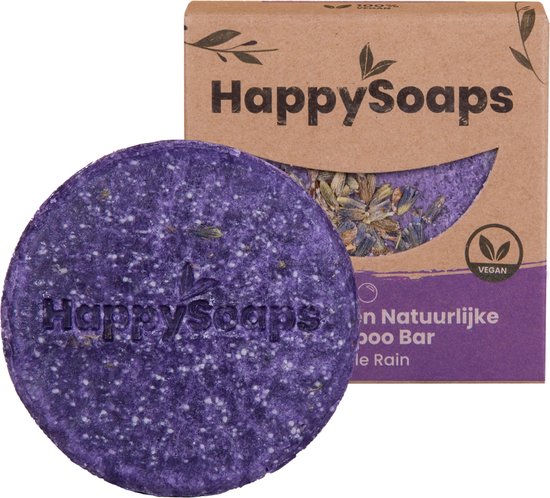 happysoaps shampoo bar purple rain lavendel roos en normaal haar