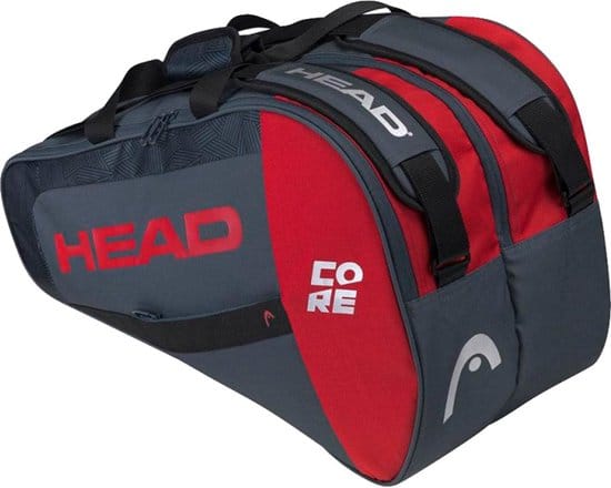 head core padeltas combi racketbag rood grijs
