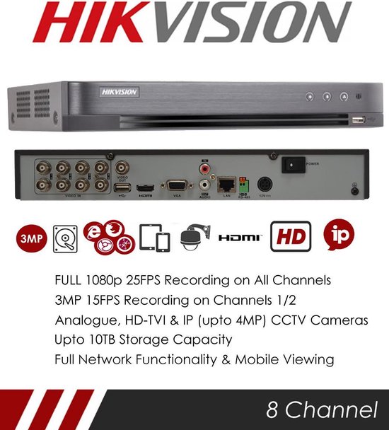 hikvision ds 7208hqhi k1 hikvision turbo hd tvi dvr 8 ch