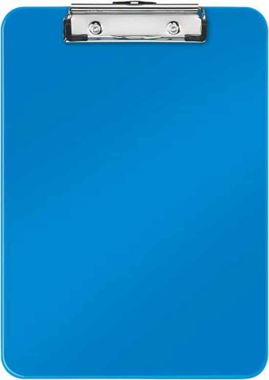 leitz wow kunststof a4 klembord met ophanghaakje capaciteit tot 75 vel blauw
