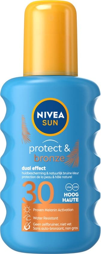 nivea sun protect bronze zonnebrand spray spf 30 200 ml