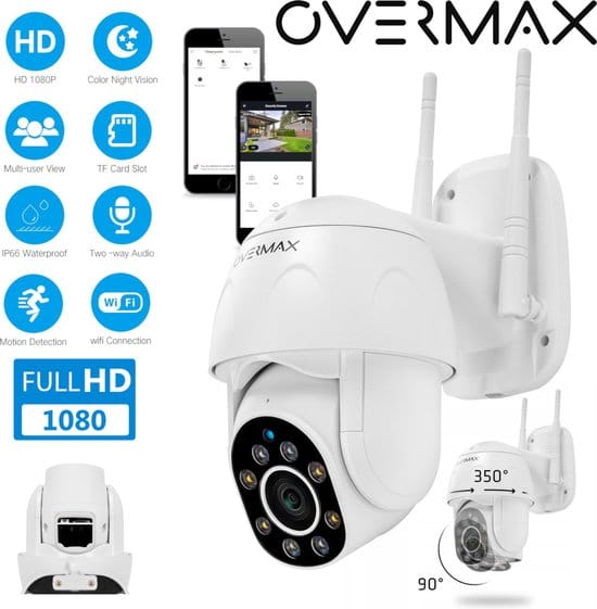overmax camspot 49 beveiligingscamera 1920 x 1080 pixels zoom x 4