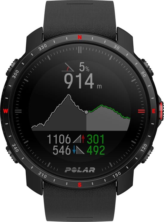 polar grit x pro premium outdoor multisporthorloge gps zwart