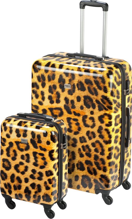 princess traveller animal print kofferset leopard sl