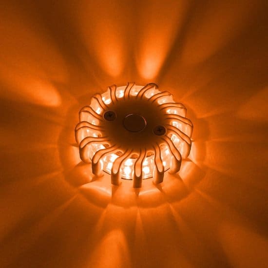 proventa led zwaailamp oranje met magneet 9 lichtstanden zwaailicht