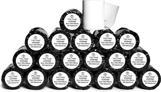 telano 20 stuks compatible labels wit s0904980 voor dymo labelwriter 4xl