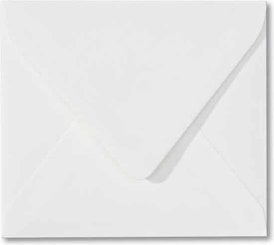 100 luxe enveloppen vierkant wit 14x14cm 1