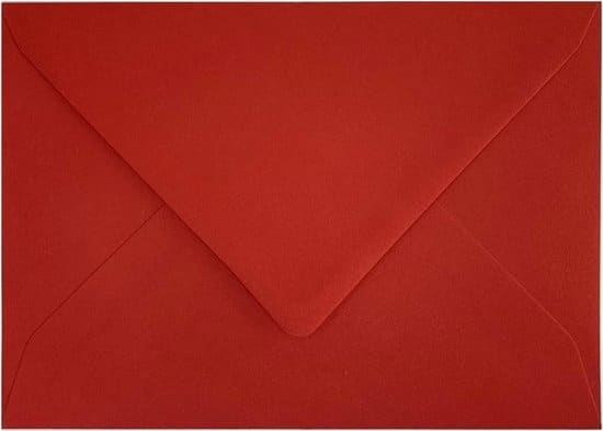 100x luxe wenskaartenveloppen b6 125x180mm 12 5x18 0 cm 120 grams rood