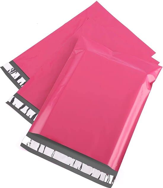 50 stuks roze webshop kleding verzendzakken 255 x 331 cm poly mailers