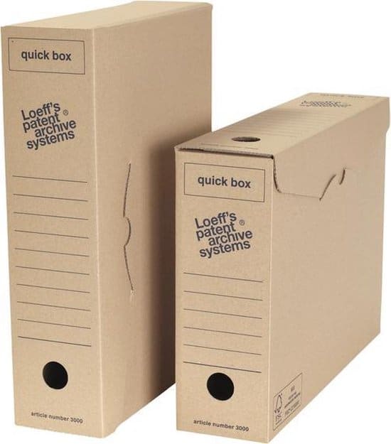 8x archiefdoos loeffs quick box 3000 a4