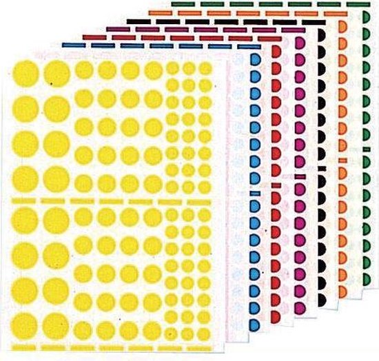 agipa stickers 1040 stuks cirkels