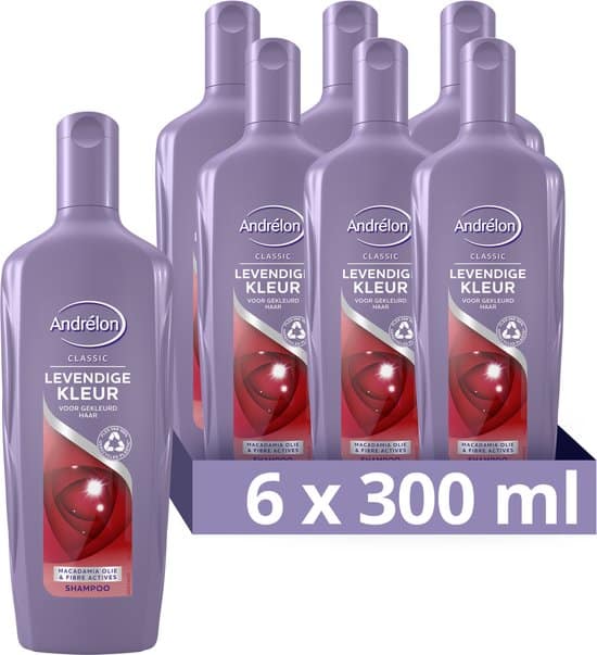 andrelon classic levendige kleur shampoo 6 x 300ml voordeelverpakking