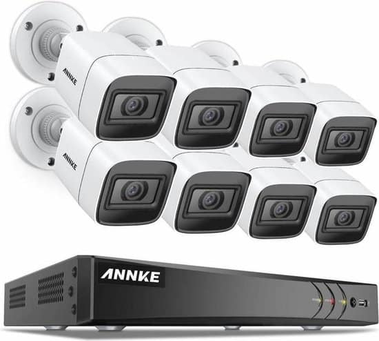 annke 4k ultra hd dvr h265 bewakingscamera set met 8x 8mp bullet tvi