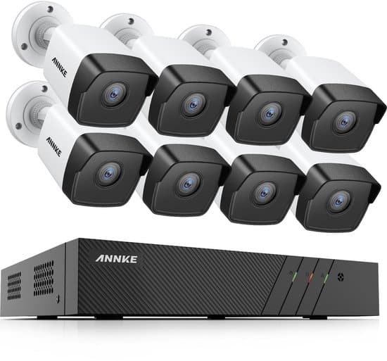 annke acs 8 n48 i51dl 8 beveiligingscamera set poe 5mp met audio