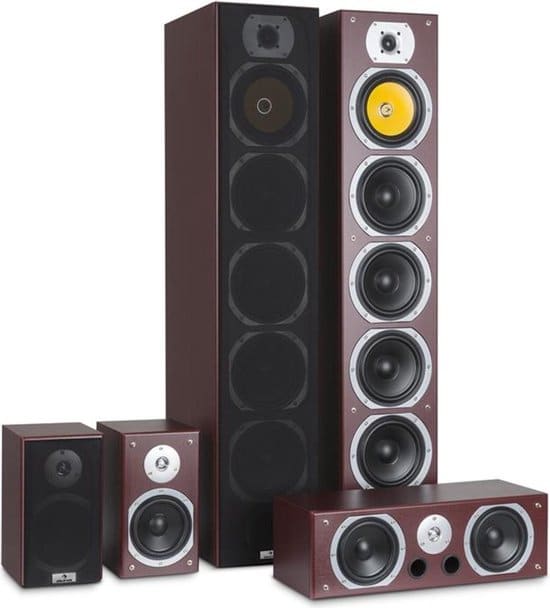 auna v9b home cinema surround speaker set 5 luidsprekers 410 watt rms