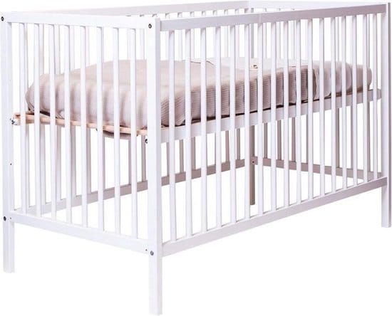 cabino baby bed ledikant open luxe met verstelbare bodem wit 60 x 120 cm